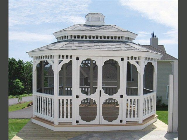 Wood Oval Gazebo 1