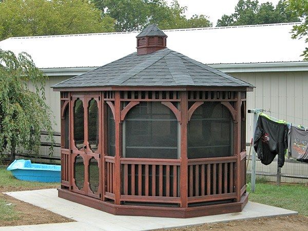 Wood Oval Gazebo 2