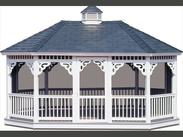 Vinyl Oval Gazebo 1