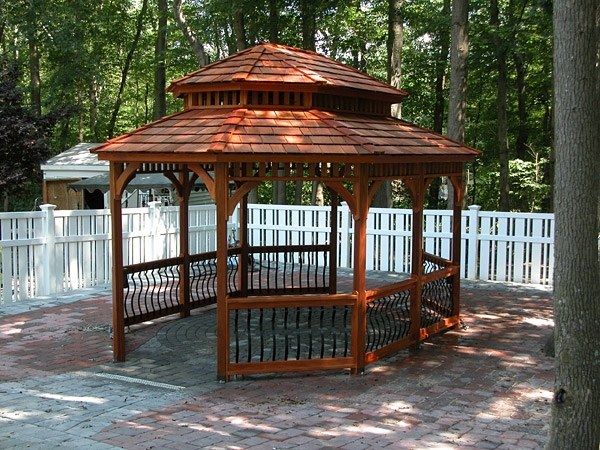 Wood Oval Gazebo 3