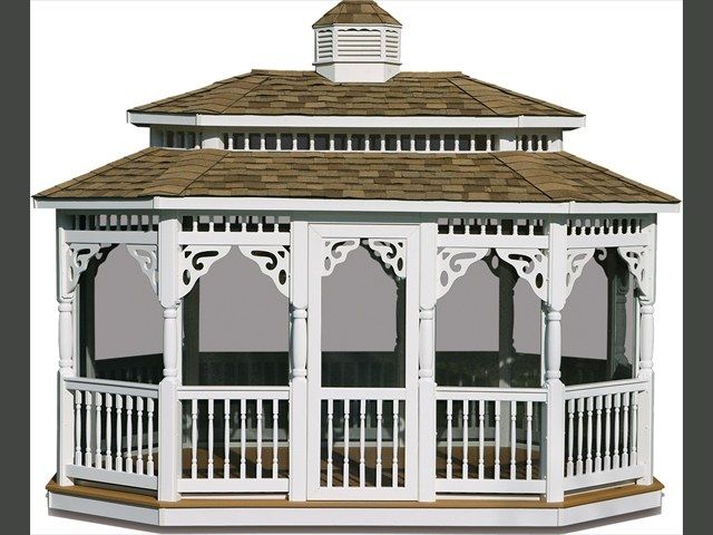 Vinyl Oval Gazebo 3